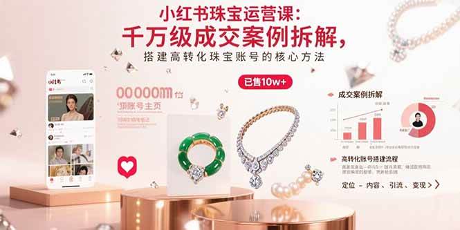 (8.20)小红书珠宝运营课:千万级成交案例拆解,搭建高转化珠宝账号的核心方法