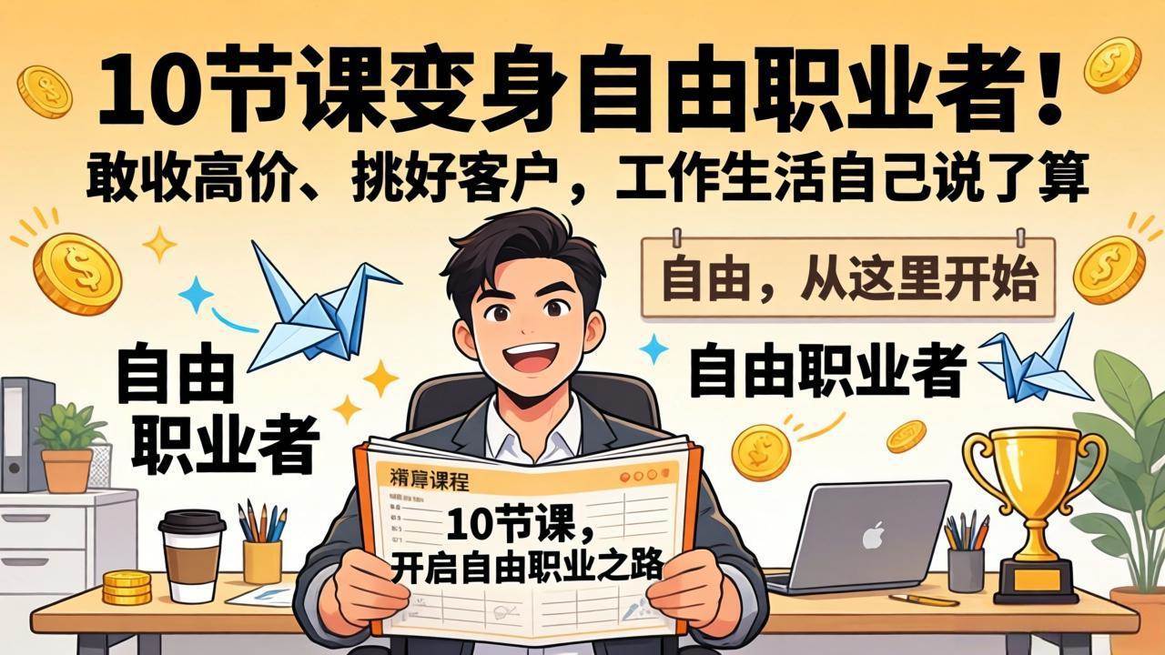 (3.16)10 节课变身自由职业者！敢收高价、挑好客户，工作生活自己说了算