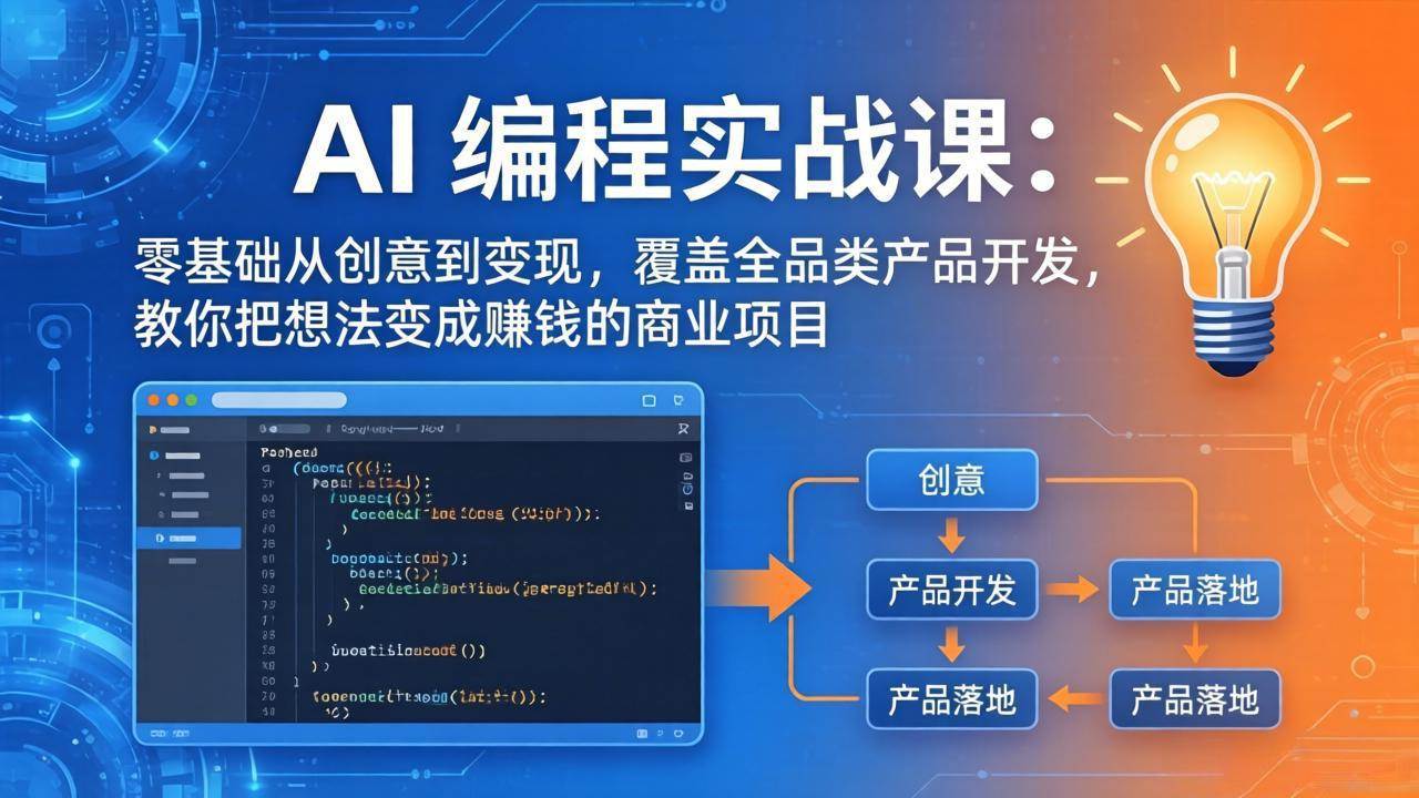 (6.01)AI编程实战课-第三期-5月更新：零基础从创意到变现，覆盖全品类产品开发，把想法变成赚钱项目