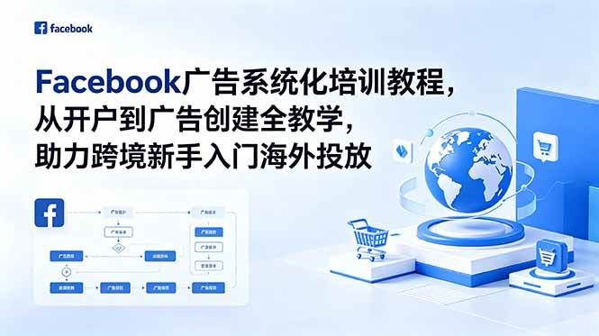(6.11)Facebook广告系统化培训教程，从开户到广告创建全教学，助力跨境新手入门海外投放